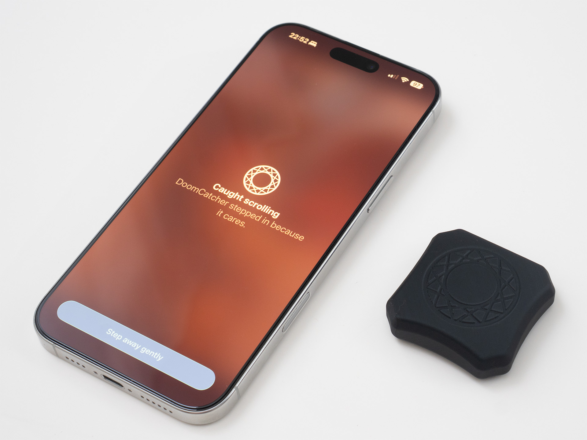 DoomCatcher blocking a phone