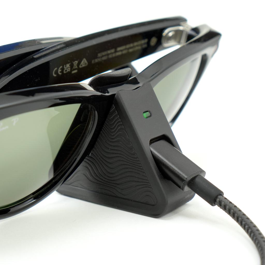 Ray-Ban Meta charger with glasses